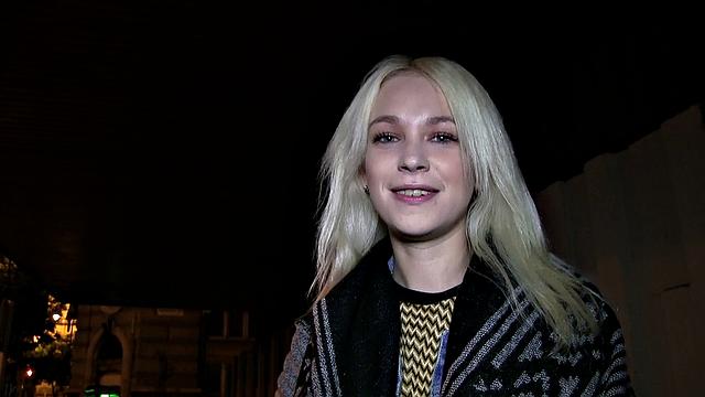 Blonde Russian loves public sex