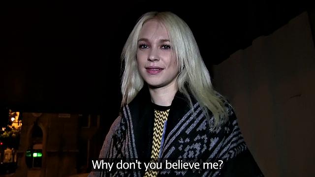 Blonde Russian loves public sex