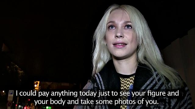 Blonde Russian loves public sex