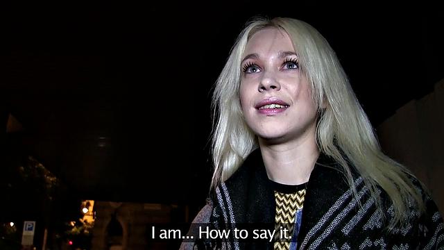 Blonde Russian loves public sex