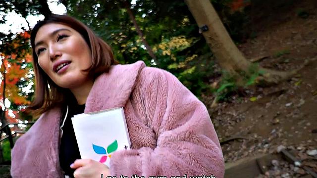 Amateur Miku Kanno from Tokyo comes to hotel and gets naked for us