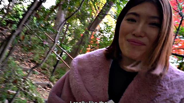 Amateur Miku Kanno from Tokyo comes to hotel and gets naked for us