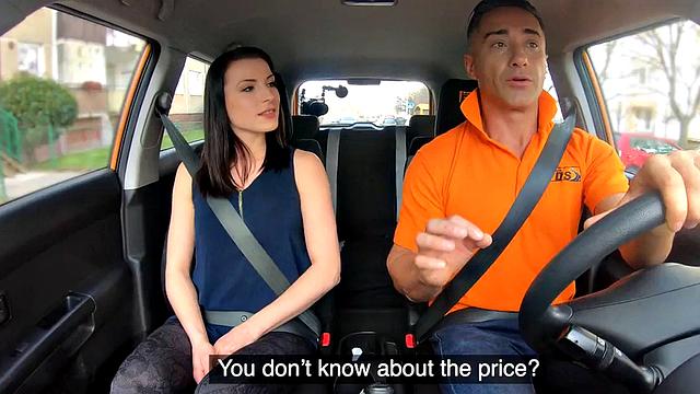 Nervous Driving MILF Spoils Instructors Cock