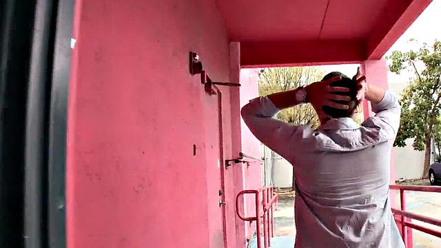 Gay stud sucks and strokes guy's cock in gloryhole