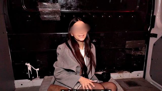 Blindfolded classy fake priest smashed in back of a van