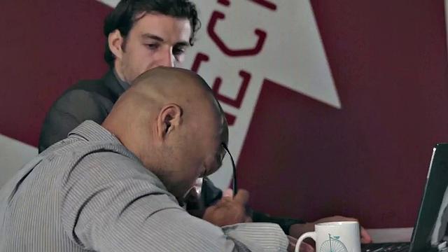 A busty office babe in stockings get her tits jizzed while getting licked balls and cowgirl