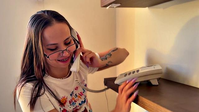 Busty solo teen masturbates hard