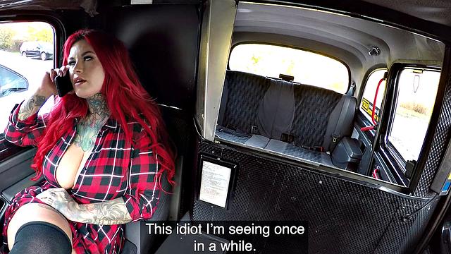 Watch this tattooed babe in stockings get her back-seat thrills from wild fucking and doggystyle doings