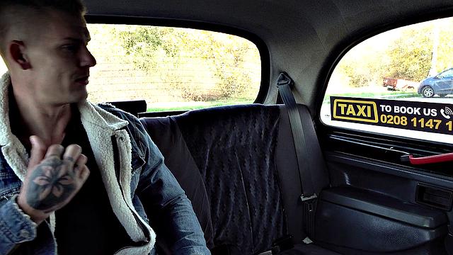 Watch this tattooed babe in stockings get her back-seat thrills from wild fucking and doggystyle doings