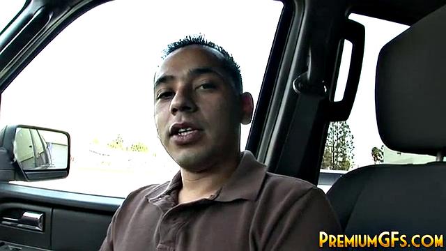 Bukkake-loving teen whore sucks and fucks