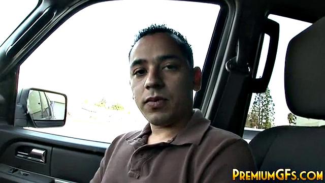 Bukkake-loving teen whore sucks and fucks