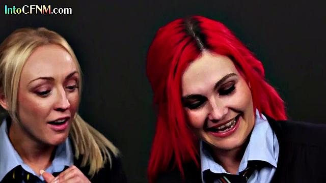 Gorgeous CFNM baes give HJ to lucky guy