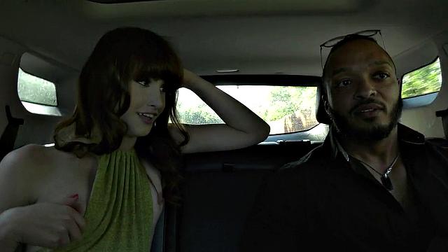 TS cockhungry babe smashed in 3some after car ride