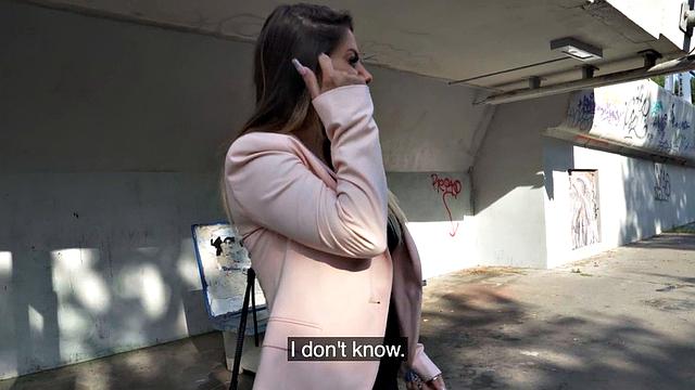 BBC loving slut picked up and fucked in public outdoor