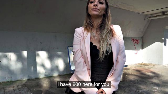 BBC loving slut picked up and fucked in public outdoor