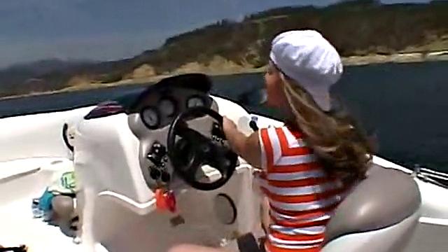 Little April shows off her solo skills in public by fingering her tight pussy