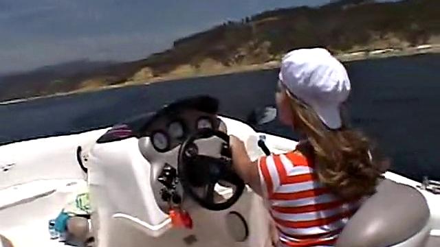 Little April shows off her solo skills in public by fingering her tight pussy