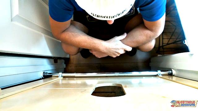 He waits all day just to take more cock at the gloryhole