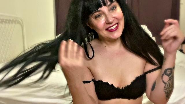Talking Teasing In Black Lingerie