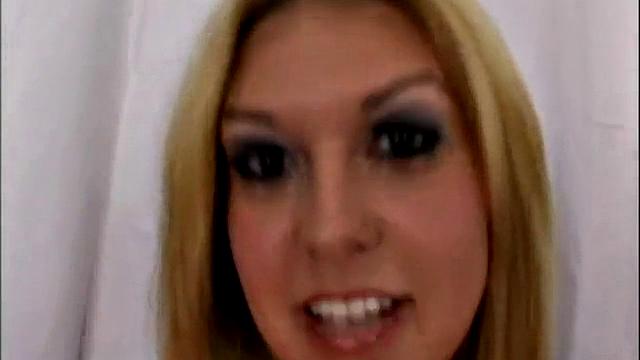 Blonde teen smeared in cum