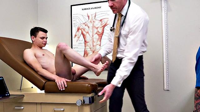 Petite twink fucked and watched by doc on ultrasound