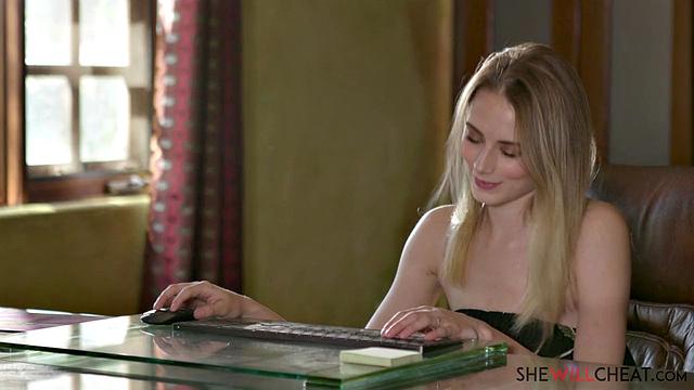 Young blonde Kyler Quinn fucks her boss after her husband asks for a separation