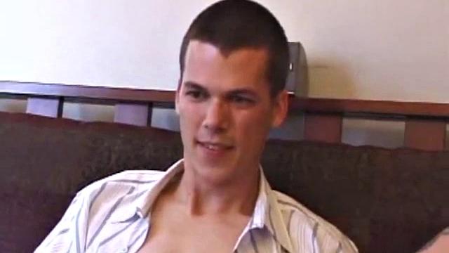 These young studs are watching a porn video on the sofa as they fondle their crotches. Luis and Matthew pull out their stiff dicks and start the party. They jerk each other off and soon Matthew goes down on Luis, giving him some serious head.