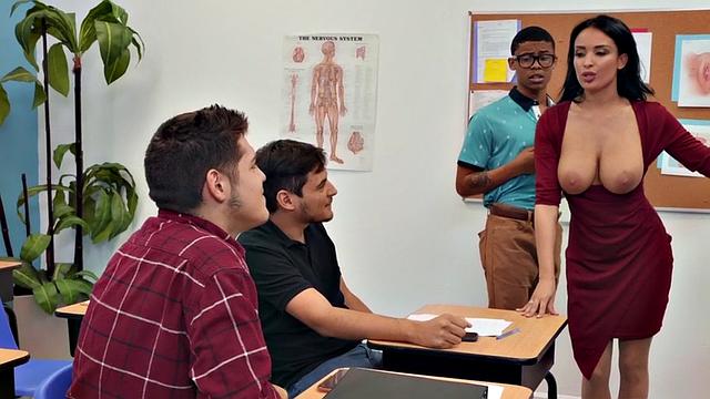 Short black nympho pounded by teacher in the classroom