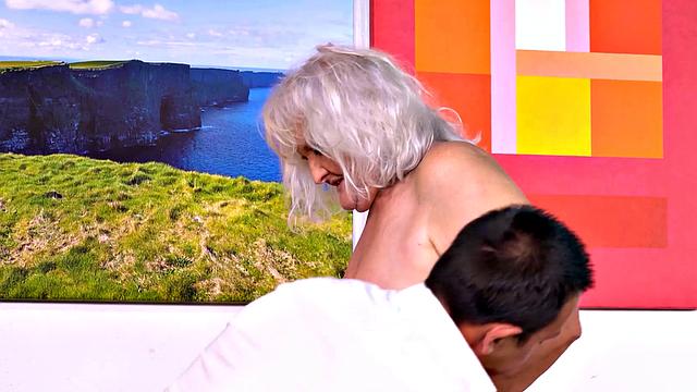 MATURE4K. Guy is a embarrassed to be carnal with such a mature woman