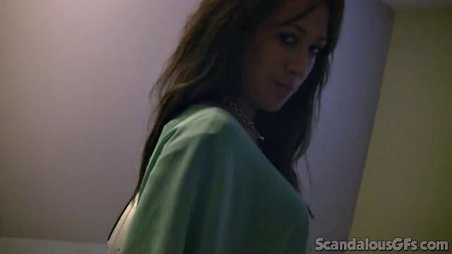 Sexy Girlfriend Gives Her Boyfriend A Blowjob On Stairs