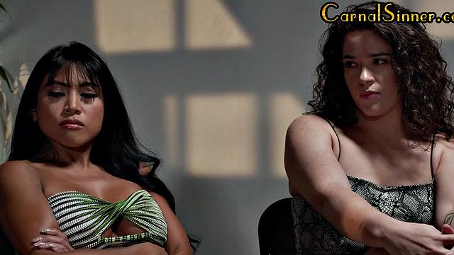 Analfucked sinner sluts in group while licking