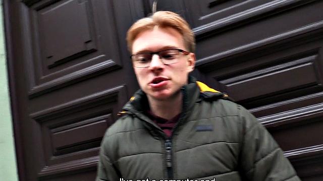 European twink picked up for paid gay anal in POV