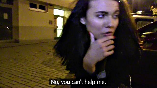 Watch this tattooed Czech babe get her trimmed pussy pounded in the dark by a big cock