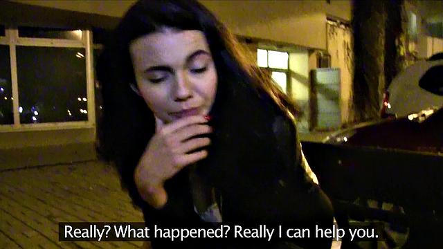 Watch this tattooed Czech babe get her trimmed pussy pounded in the dark by a big cock