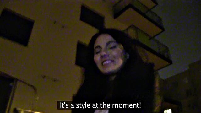 Watch this tattooed Czech babe get her trimmed pussy pounded in the dark by a big cock