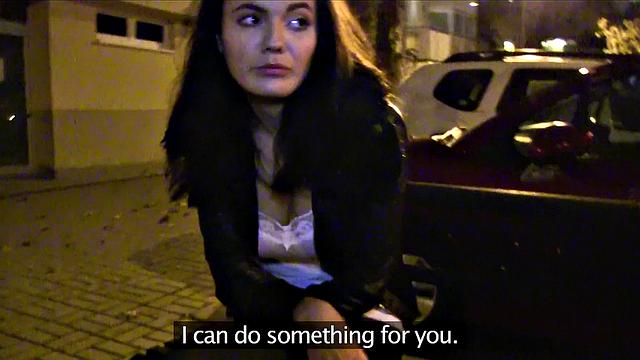 Watch this tattooed Czech babe get her trimmed pussy pounded in the dark by a big cock