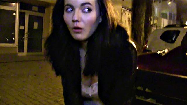 Watch this tattooed Czech babe get her trimmed pussy pounded in the dark by a big cock