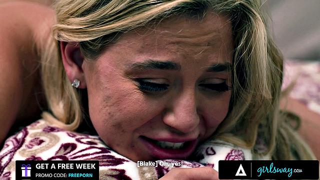 GIRLSWAY - Busty Blonde Wives Kenna James & Blake Blossom Have Passionate Sex During A Survey