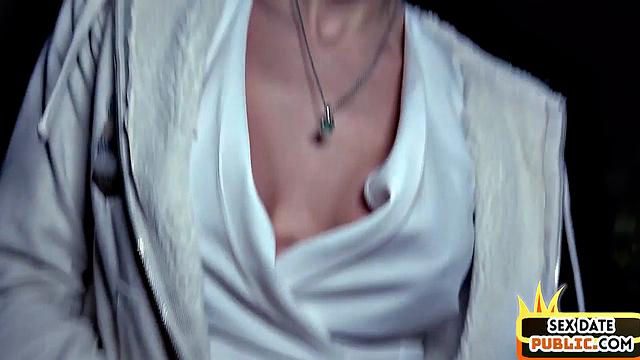 Skinny redhead MILF POV fucked outdoors by sex date