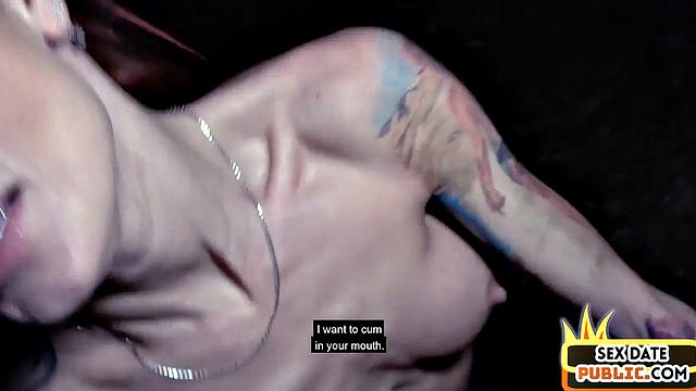 Skinny redhead MILF POV fucked outdoors by sex date