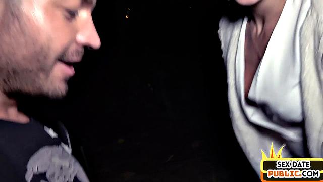 Skinny redhead MILF POV fucked outdoors by sex date