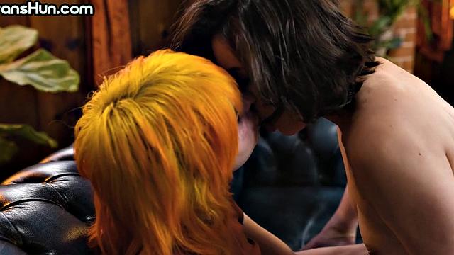 TS redhead fucks her female therapist after seance