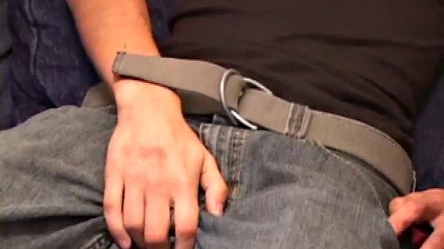 Emilio has a hand in his pants and a problem only a big cum shot can fix