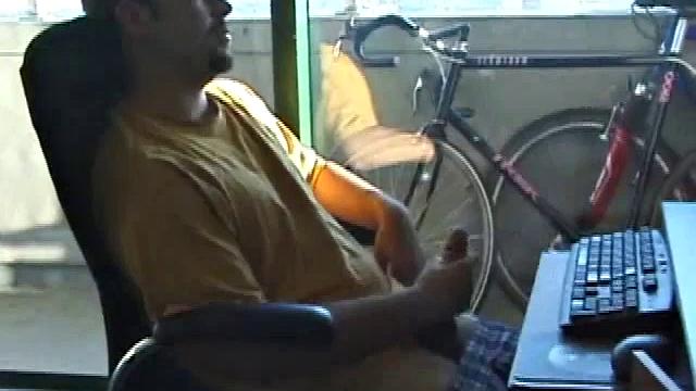 Tony Strokes His Hard Dick