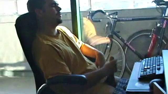 Tony Strokes His Hard Dick