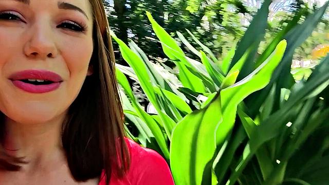 Brunette cutie gives a seductive love-letter in POV