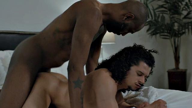 BBC barebacking inked twink in doggystyle after blowjob