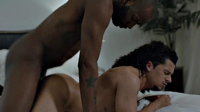 BBC barebacking inked twink in doggystyle after blowjob