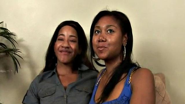 POV strapon lesbians get wet fucking