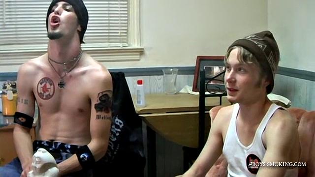 Smoking Contest Between Straight Guys!